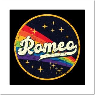 Romeo // Rainbow In Space Vintage Grunge-Style Posters and Art